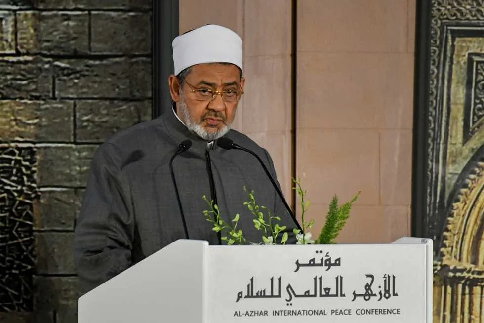 شيخ الأزهر خلال مؤتمر الأزهر العالمي